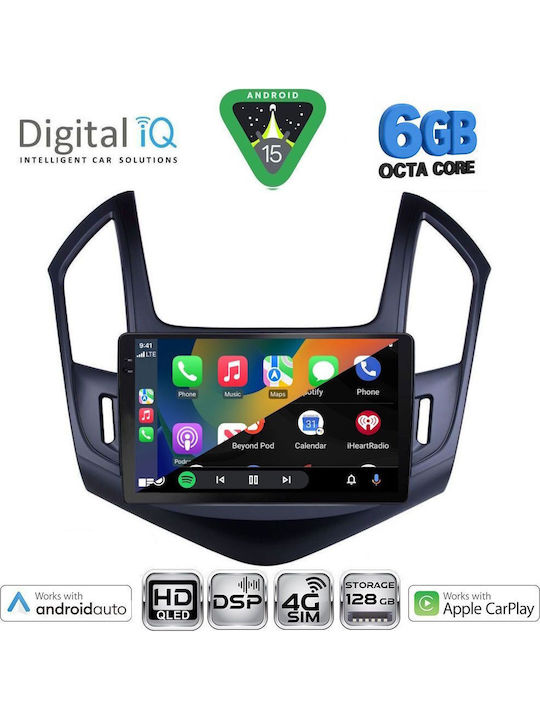 Digital IQ Car Audio System for Chevrolet Cruze 2013-2015 Bluetooth USB WiFi GPS Apple CarPlay Android Auto with 9" Touch Screen