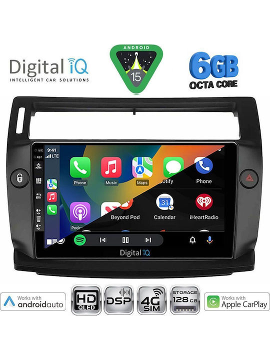 Digital IQ Car Audio System for Citroen C4 2004-2011 (Bluetooth/USB/WiFi/GPS/Apple CarPlay/Android Auto) with 9" Touch Screen
