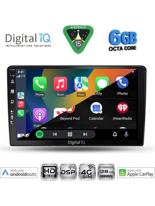 Digital IQ Car Audio System for Dacia Duster 2012-2019 (Bluetooth/USB/WiFi/GPS/Apple CarPlay/Android Auto) with 9" Touch Screen