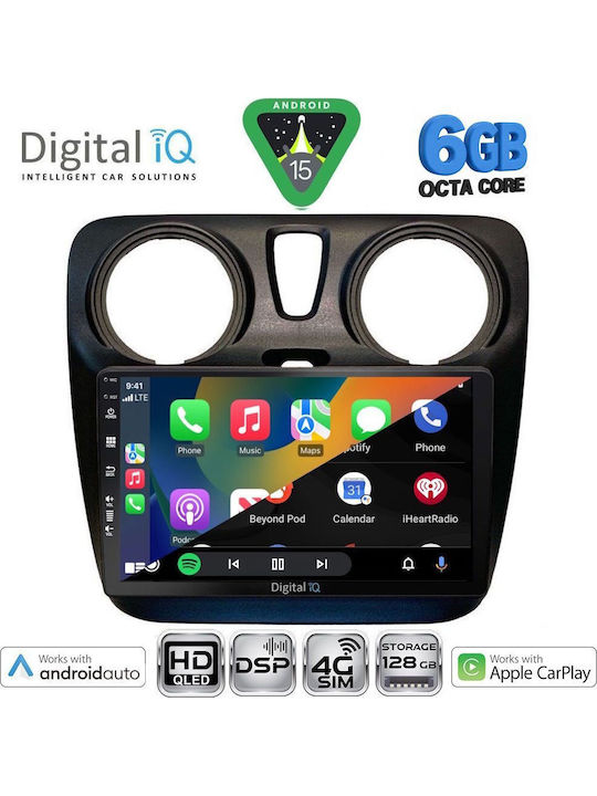 Digital IQ Car Audio System for Dacia Dokker 2012-2022 (Bluetooth/USB/WiFi/GPS/Apple CarPlay/Android Auto) with 9" Touch Screen