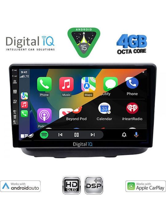 Digital IQ Car Audio System for Fiat Doblo 2002-2009 Bluetooth USB WiFi GPS Apple CarPlay Android Auto with 10" Touch Screen