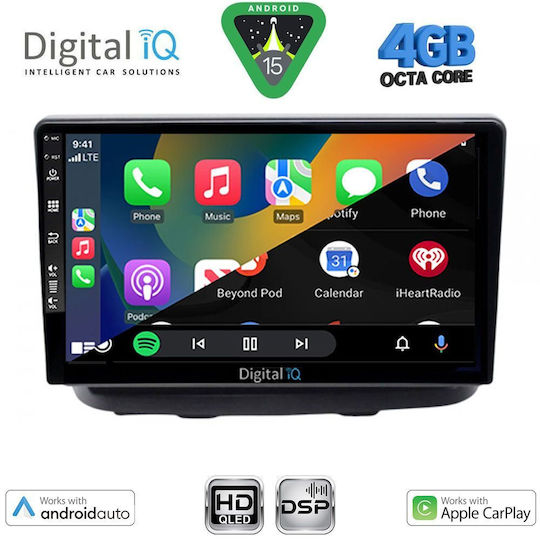 Digital IQ Ηχοσύστημα Αυτοκινήτου για Fiat Doblo 2002-2009 (Bluetooth/USB/WiFi/GPS/Apple-Carplay/Android-Auto) με Οθόνη Αφής 10"
