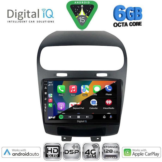 Digital IQ Car Audio System for Fiat Freemont 2008-2020 Bluetooth USB WiFi GPS Apple CarPlay Android Auto with 9" Touch Screen