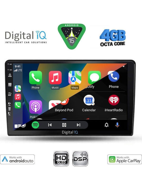Digital IQ Car Audio System for Ford Fiesta Bluetooth USB WiFi GPS Apple CarPlay Android Auto with 10" Touch Screen