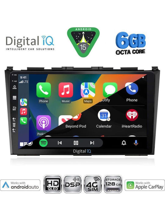 Digital IQ Car Audio System for Honda CR-V 2006-2012 Bluetooth USB WiFi GPS Apple CarPlay Android Auto with 9" Touch Screen