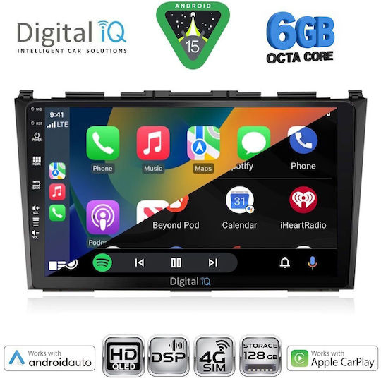 Digital IQ Ηχοσύστημα Αυτοκινήτου για Honda CR-V 2006-2012 (Bluetooth/USB/WiFi/GPS/Apple-Carplay/Android-Auto) με Οθόνη Αφής 9"