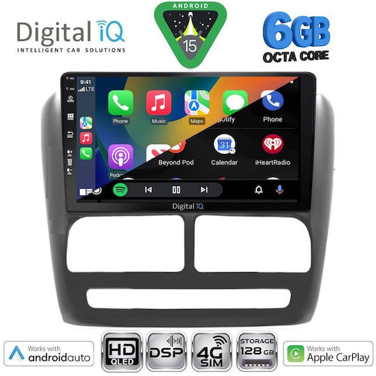 Digital IQ Car Audio System for Opel Combo Fiat Doblo 2010-2015 Bluetooth USB WiFi GPS Apple CarPlay Android Auto with 9" Touch Screen