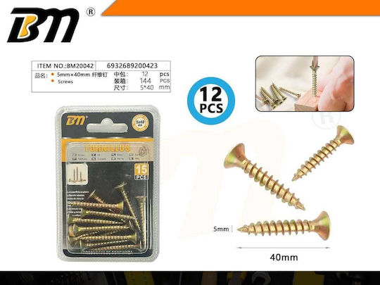 Дървени Болтове 5mm×40mm Комплект 12 Пакета 12 Бройки 200423 6932689200423