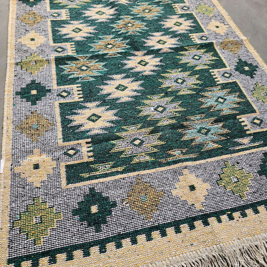 Kotonia Home Decor Traditioneller Teppich Rechteckig Grün 60x90cm