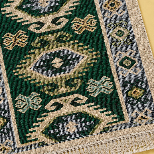 Kotonia Home Wohnzimmer Teppich Grün 80x200cm