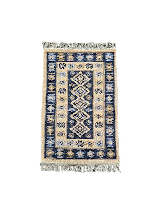 Kotonia Home Wohnzimmer Teppich Rechteckig Blau 60x90cm