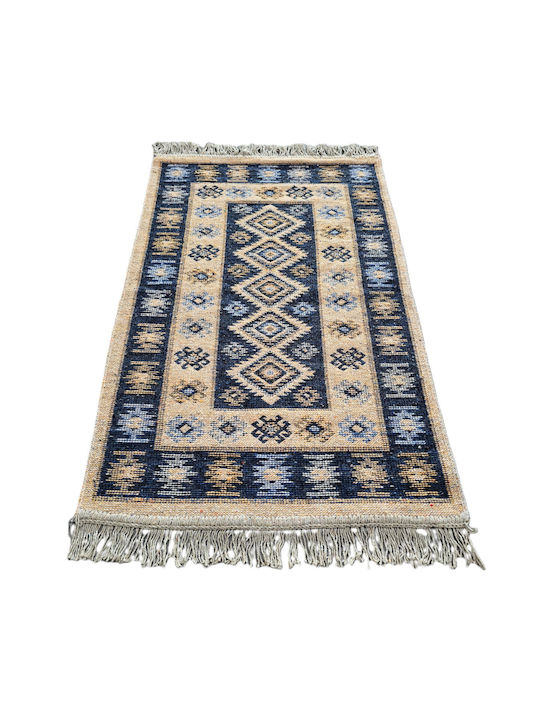 Kotonia Home Wohnzimmer Teppich Rechteckig Blau 60x90cm