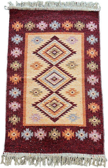 Kotonia Home Rectangular Burgundy Rug 60x90cm