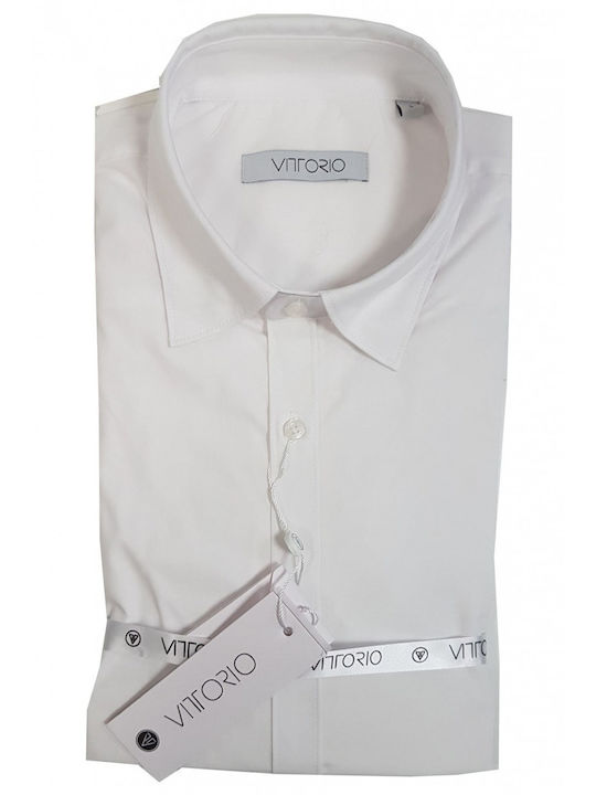 Langärmlig Hemd White
