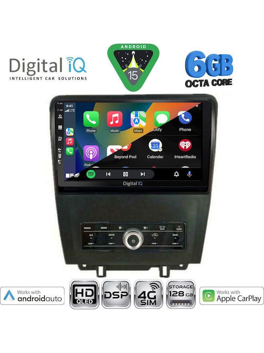 Digital IQ Car Audio System for Ford Mustang 2010-2015 Bluetooth USB WiFi GPS Apple CarPlay Android Auto with 9" Touch Screen
