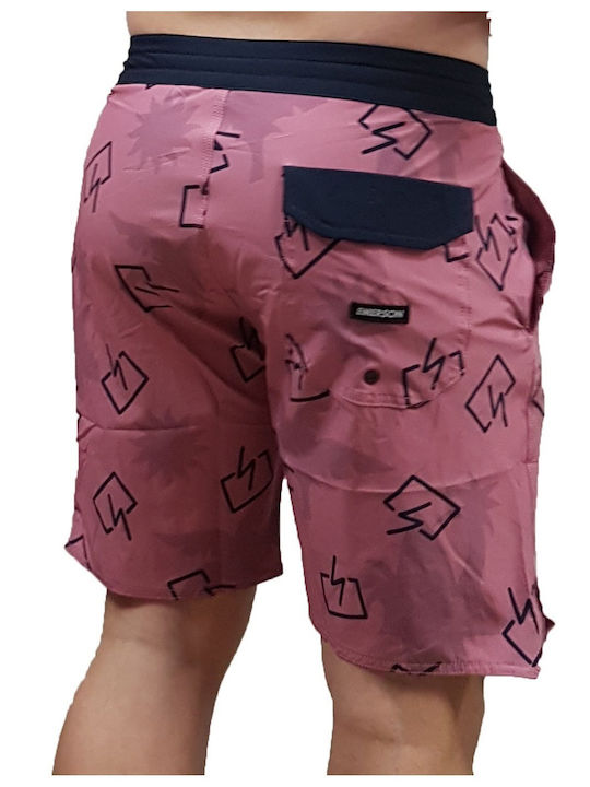 Leisure Men's Swimwear Bermuda Pink with Patterns