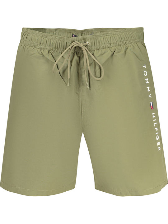 Logo Men's Swim Shorts Khaki