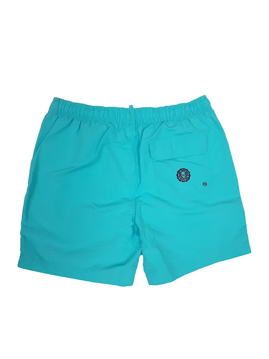 D2 Ovin Vintage Polo Men's Swimwear Shorts Aquamarine Blue