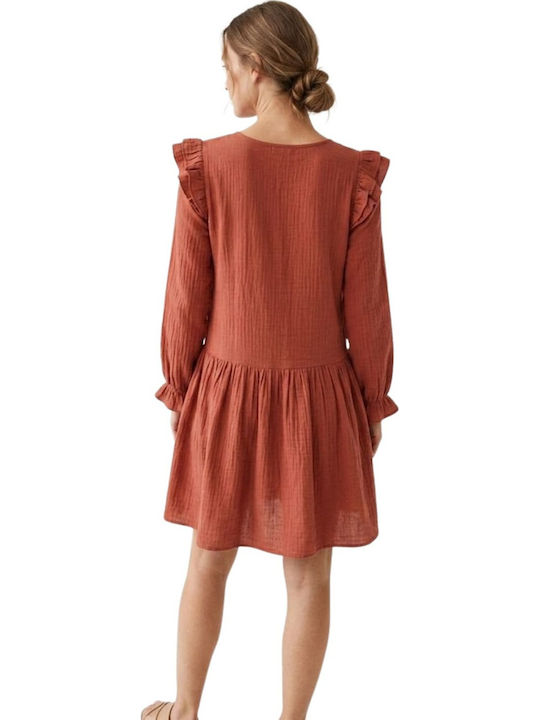 Women's Dress Naf Naf Cotony Straight Loose Cotton S