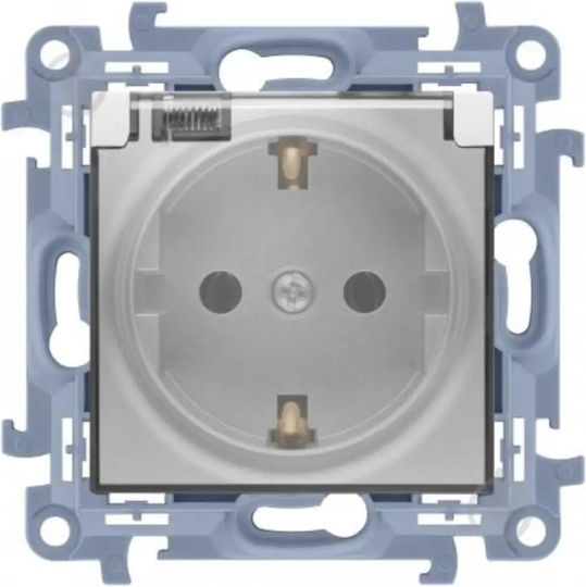 Simon Priză Electrică Simplă Rezistentă La Apă Argintie