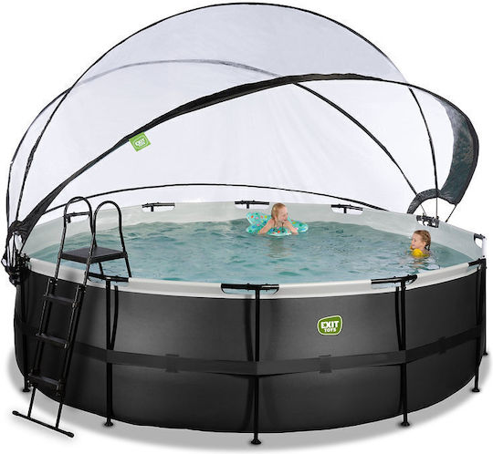 Exit Toys Piscină Rotundă cu Cadru Metalic 450x122cm Neagră