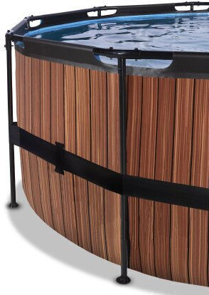 Exit Toys Round Wooden Swimming Pool 450x122cm Brown
