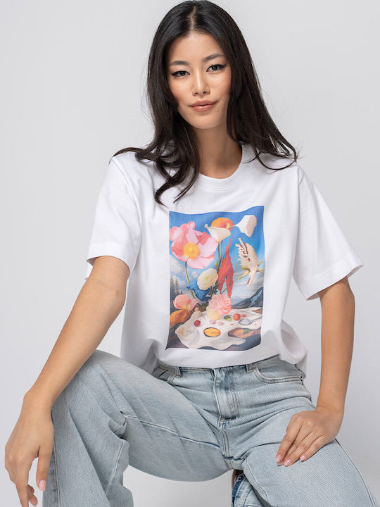 Devon Tricou Damă Alb