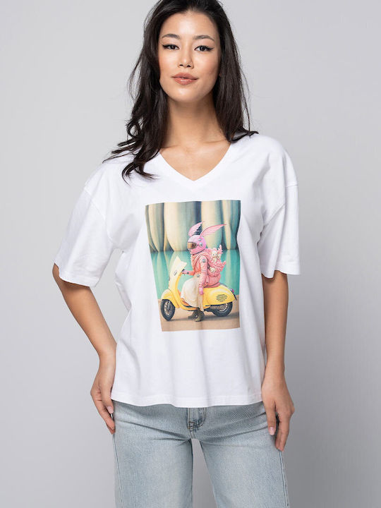 Magda Tricou Damă Alb