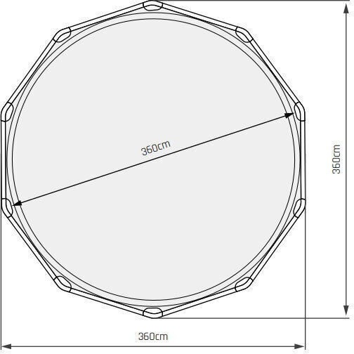 Exit Toys Στρογγυλή Πισίνα Ξύλινη 360x122εκ. Καφέ