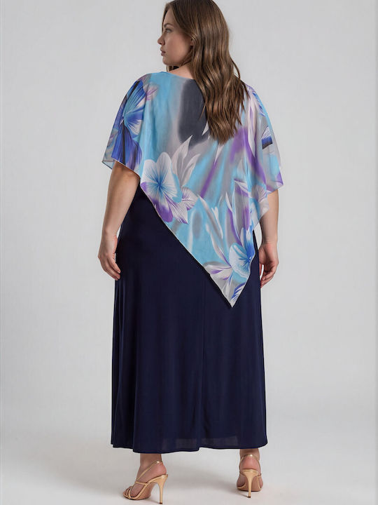 Μεγάλα Μεγέθη Φόρεμα Maxi Εμπριμέ Τουνίκ Luisa Plus Size