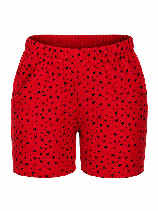 Comfort Summer Women's Pyjamas Shorts Red