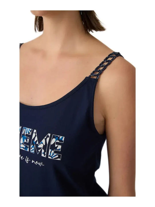 Minerva Summer Women's Pyjama Set Blue Boheme