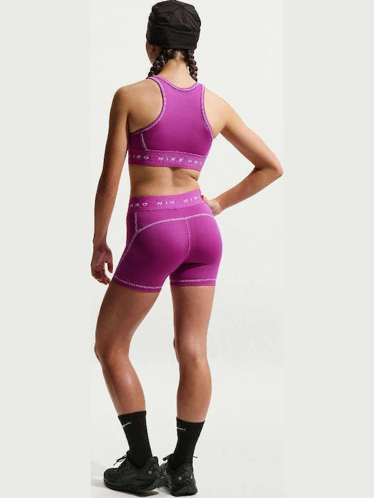 Swoosh Bra Γυναικείο Αθλητικό Μπουστάκι Φούξια