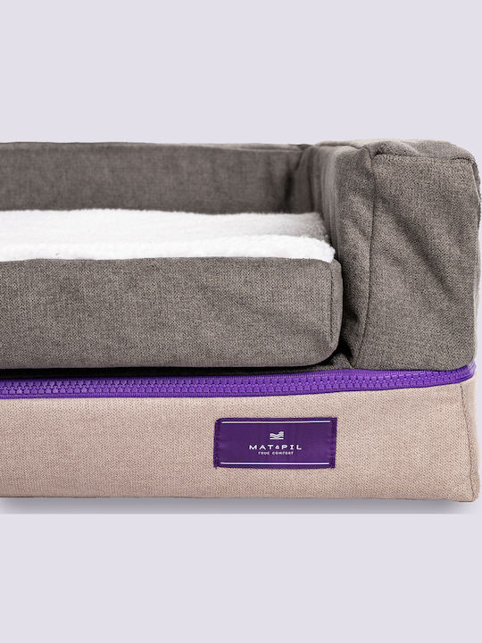 Ανατομικό Κρεβάτι Κατοικίδιων Petbed Memory Foam Grey Small Elephant Grey Freeze Technology