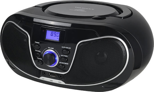 Telemax VT-832 Tragbares Soundsystem mit Bluetooth CD MP3 USB Radio Schwarz
