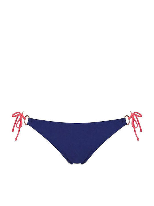 Bikini Slip με Κορδονάκια Μπλε
