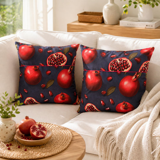 Kotonia Home Perna De Canapea Din 100% Bumbac Albastră 50x50cm