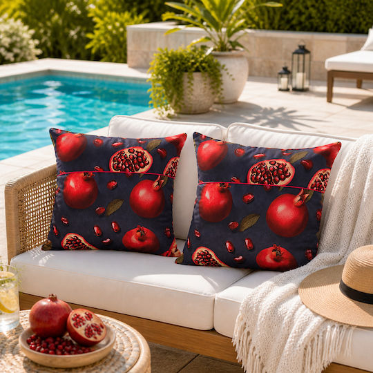 Kotonia Home Perna De Canapea Din 100% Bumbac Albastră 50x50cm