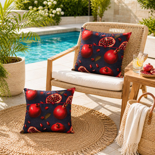 Kotonia Home Perna De Canapea Din 100% Bumbac Albastră 50x50cm