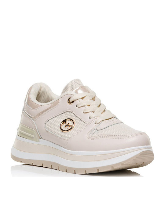 Γυναικεία Flatforms Sneakers Μπεζ