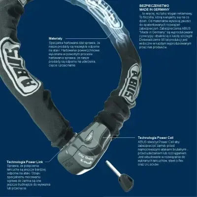 Abus Tresor 1385 Lanț de blocare Culoare Portocaliu Lungime 75 cm