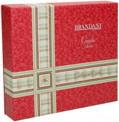 Brandani Set Christmas Ceramic Gold 6 Pieces