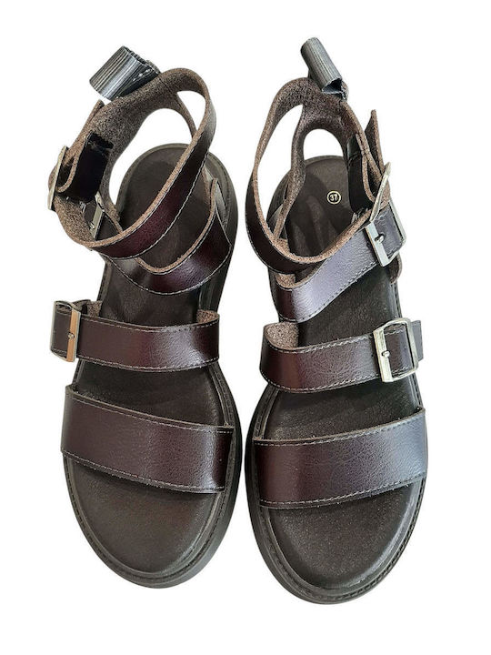 Women's Flat Sandals Flatforms Brown