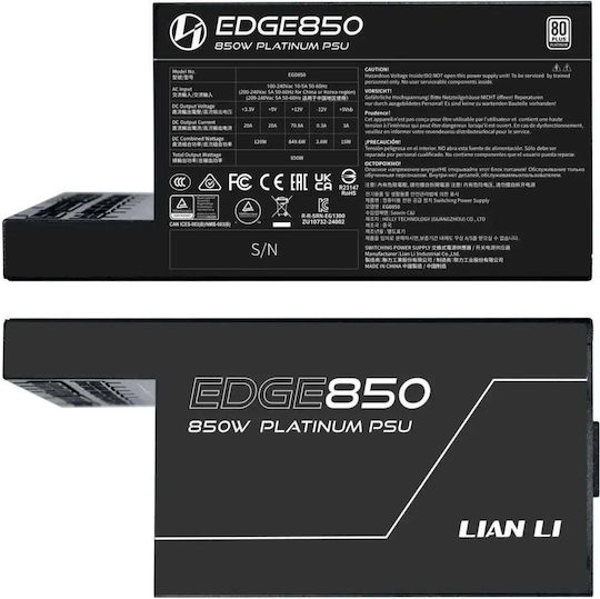 Lian Li EG0850 850W Schwarz Computer-Netzteil Vollständig modular 80 Plus Platin