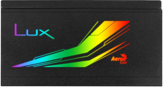 Aerocool LUX RGB 550W Μαύρο Τροφοδοτικό Υπολογιστή Full Wired 80 Plus Bronze