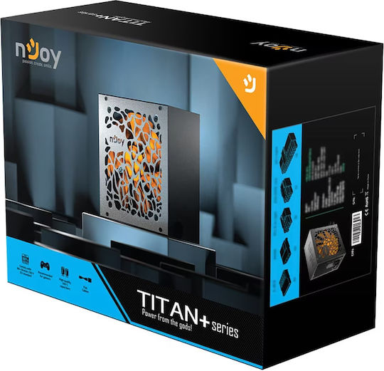 NJOY Titan+ 550W Μαύρο Τροφοδοτικό Υπολογιστή Full Wired 80 Plus Bronze