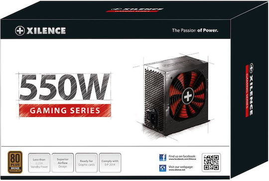 Xilence XP550R10 550W Μαύρο Τροφοδοτικό Υπολογιστή Full Wired 80 Plus Bronze