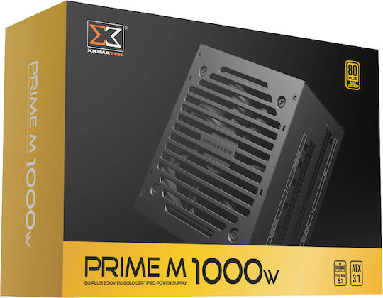 Xigmatek 1000W Schwarzes Vollständig Modulares 80 Plus Gold Netzteil