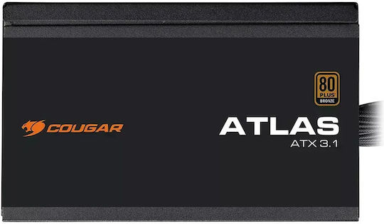 Cougar Atlas 750W Μαύρο Τροφοδοτικό Υπολογιστή Semi Modular 80 Plus Bronze