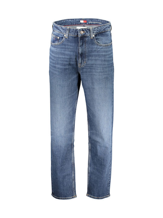 Men's Blue Regular Tapered Fit Jeans Pants